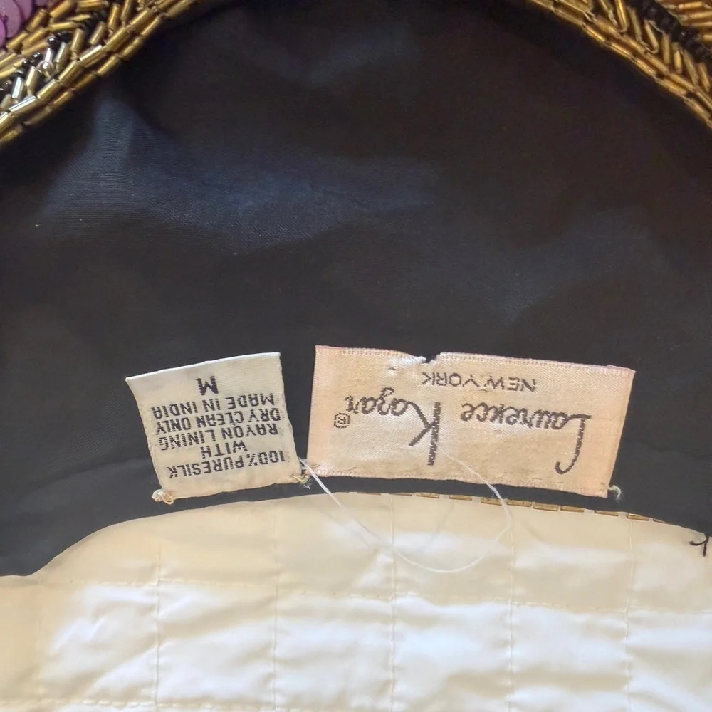 Colorful Vintage Embellished Silk Beaded Women's Jacket - Picture 7 of 8